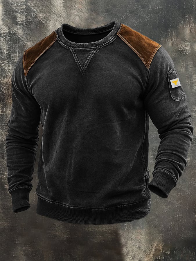 Men's Vintage Comfort Henley Sweatshirt