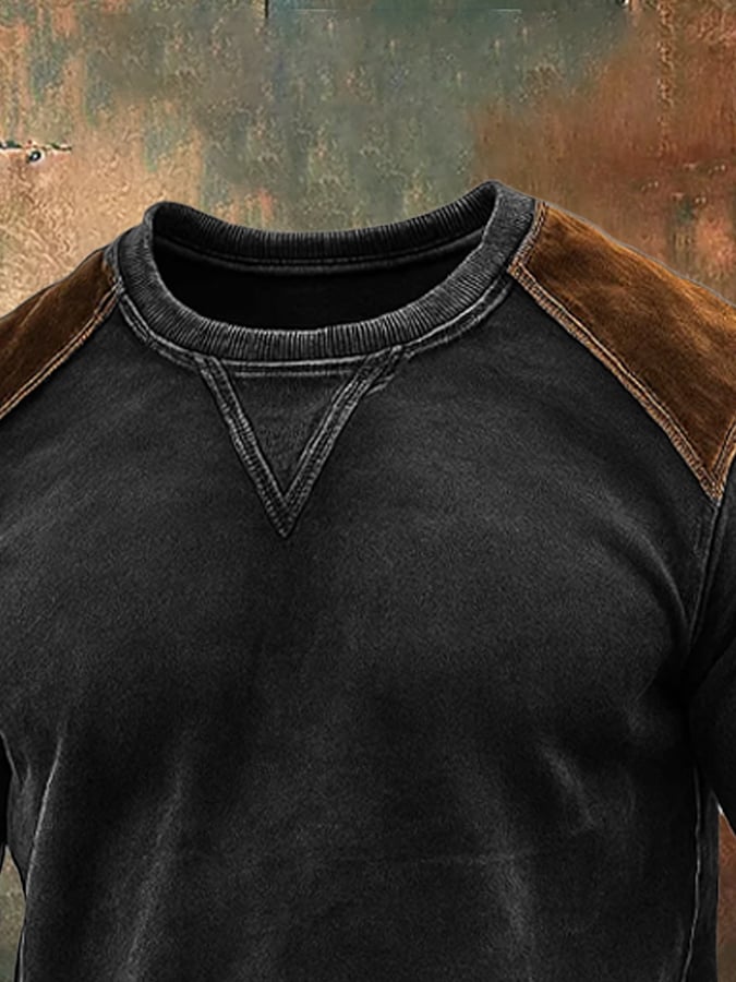 Men's Vintage Comfort Henley Sweatshirt